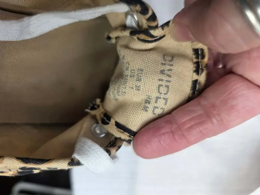 Divided H&M Leopard Print Canvas Lace-Up Sneakers
